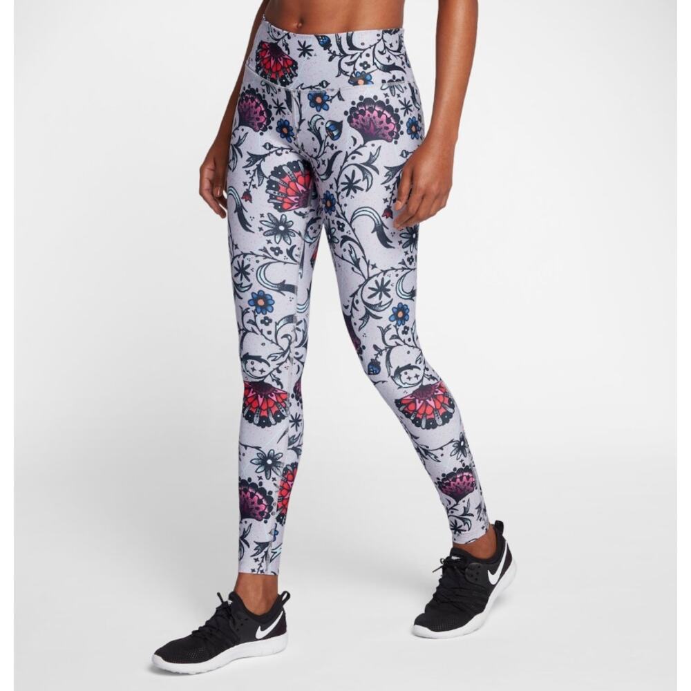 NIKE Dri-FIT Power Legend Tight Leggings High Waisted Floral Print Womens Size M - Picture 1 of 10